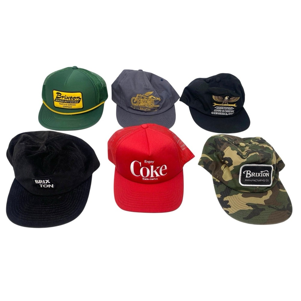 Brixton Mens Snapback Hats Logo Lot of 6 Variety Bundle Caps